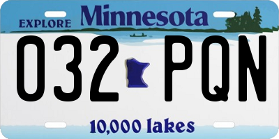 MN license plate 032PQN