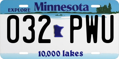 MN license plate 032PWU