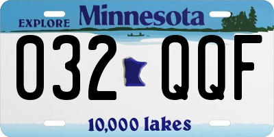 MN license plate 032QQF