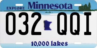MN license plate 032QQI