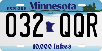 MN license plate 032QQR