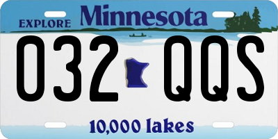 MN license plate 032QQS
