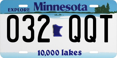 MN license plate 032QQT