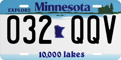 MN license plate 032QQV