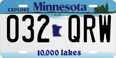MN license plate 032QRW