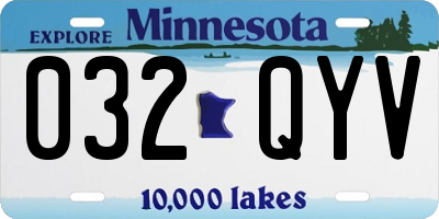 MN license plate 032QYV