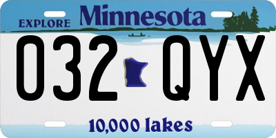 MN license plate 032QYX