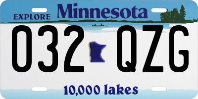 MN license plate 032QZG