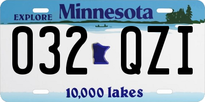 MN license plate 032QZI