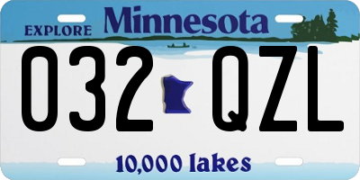 MN license plate 032QZL