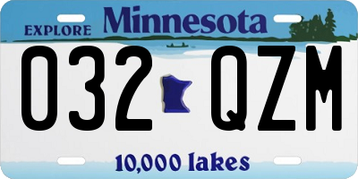 MN license plate 032QZM