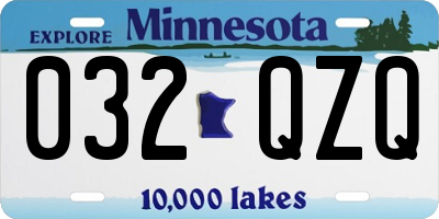 MN license plate 032QZQ