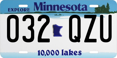 MN license plate 032QZU