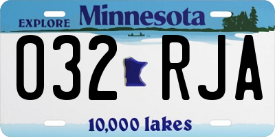 MN license plate 032RJA