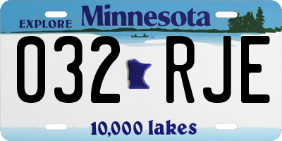 MN license plate 032RJE