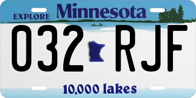 MN license plate 032RJF