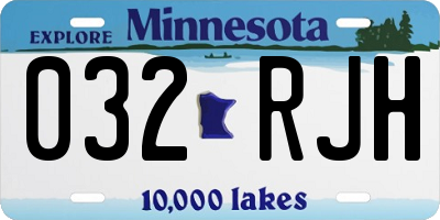MN license plate 032RJH