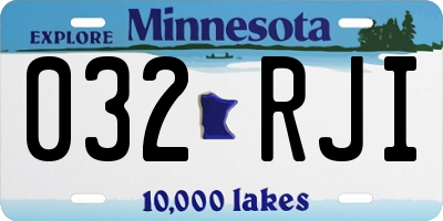 MN license plate 032RJI