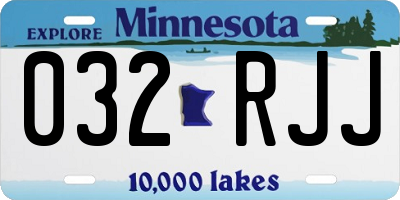 MN license plate 032RJJ