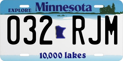 MN license plate 032RJM