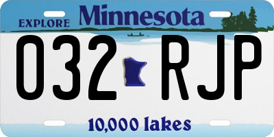 MN license plate 032RJP