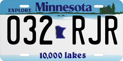 MN license plate 032RJR
