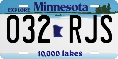 MN license plate 032RJS