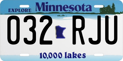 MN license plate 032RJU