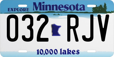 MN license plate 032RJV