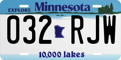 MN license plate 032RJW