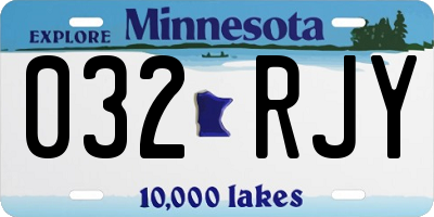 MN license plate 032RJY