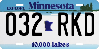 MN license plate 032RKD