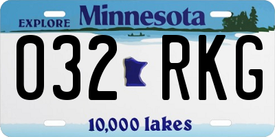 MN license plate 032RKG