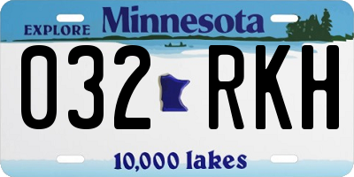 MN license plate 032RKH