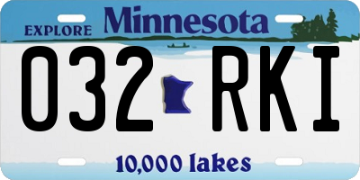 MN license plate 032RKI