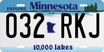 MN license plate 032RKJ