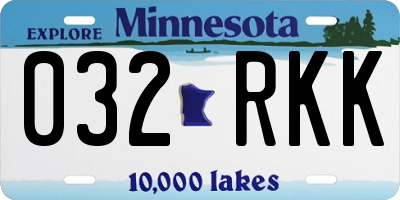 MN license plate 032RKK