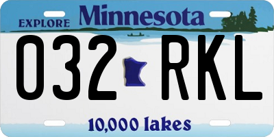 MN license plate 032RKL