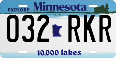 MN license plate 032RKR