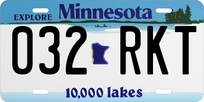 MN license plate 032RKT