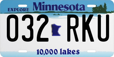 MN license plate 032RKU