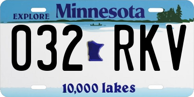 MN license plate 032RKV