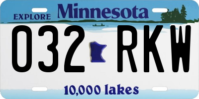 MN license plate 032RKW