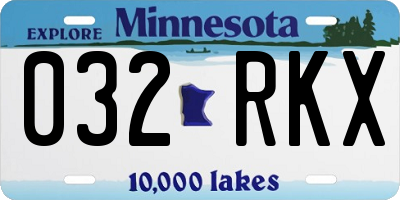 MN license plate 032RKX