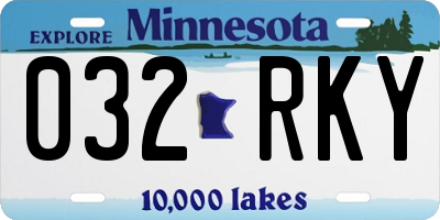 MN license plate 032RKY
