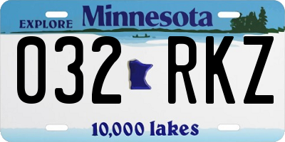 MN license plate 032RKZ