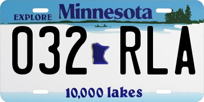 MN license plate 032RLA