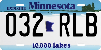 MN license plate 032RLB