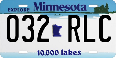 MN license plate 032RLC