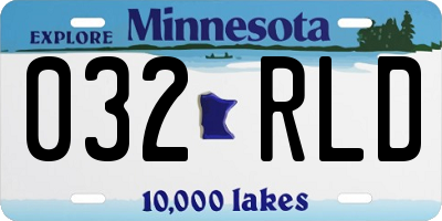 MN license plate 032RLD